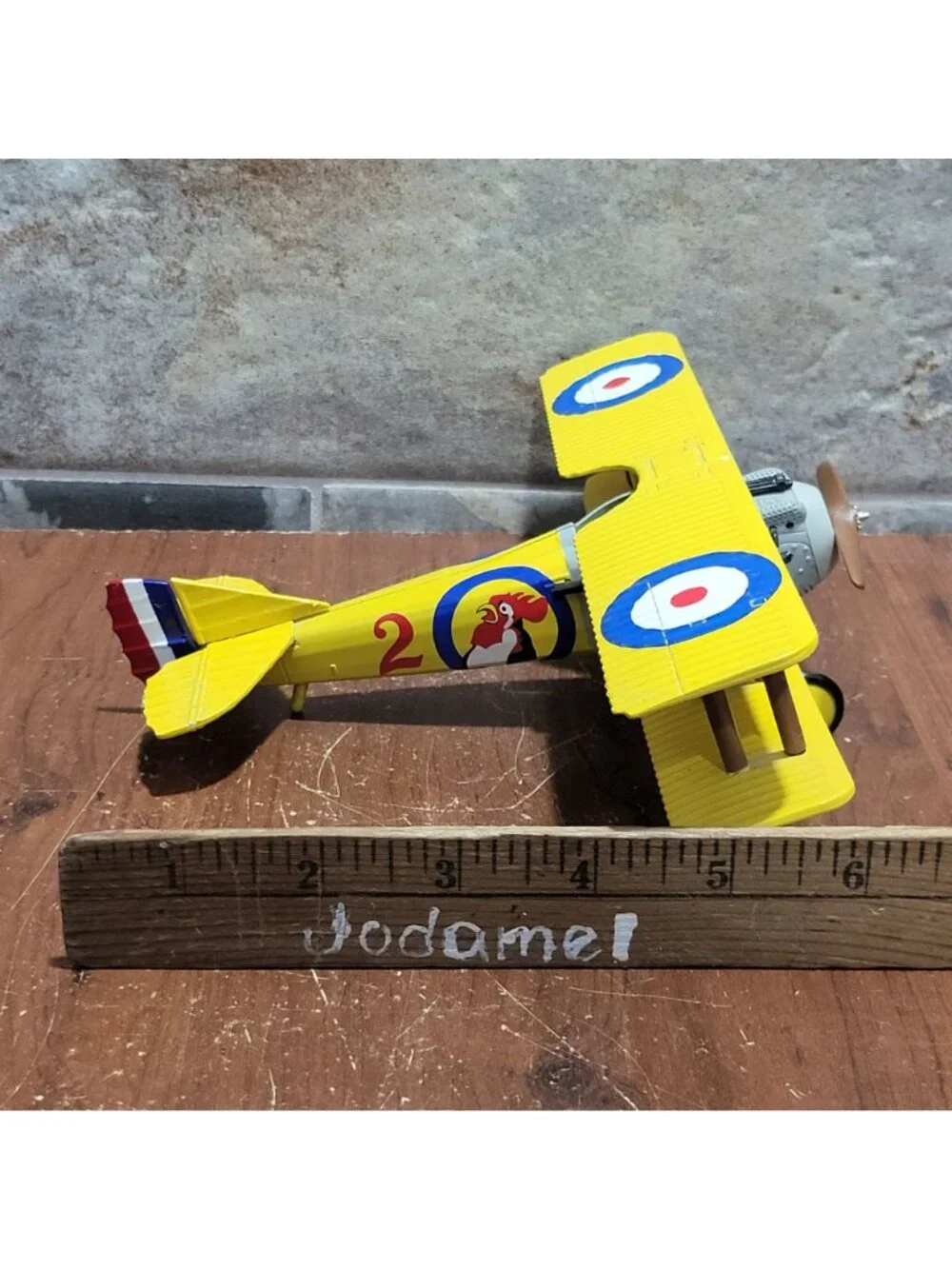Assembled Airplane Model Kit Spad S VII Biplane Model Kit Rooster Emblem